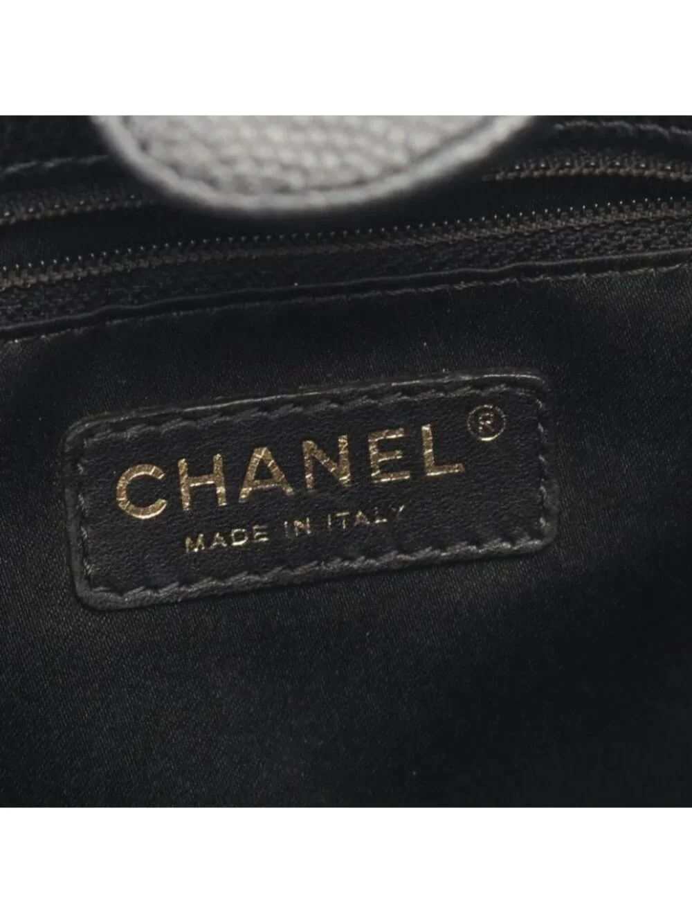 ★SOLD★ Chanel Tote Quilted Petite Shopping PST Black Leather Chainto - Picture 4 of 8